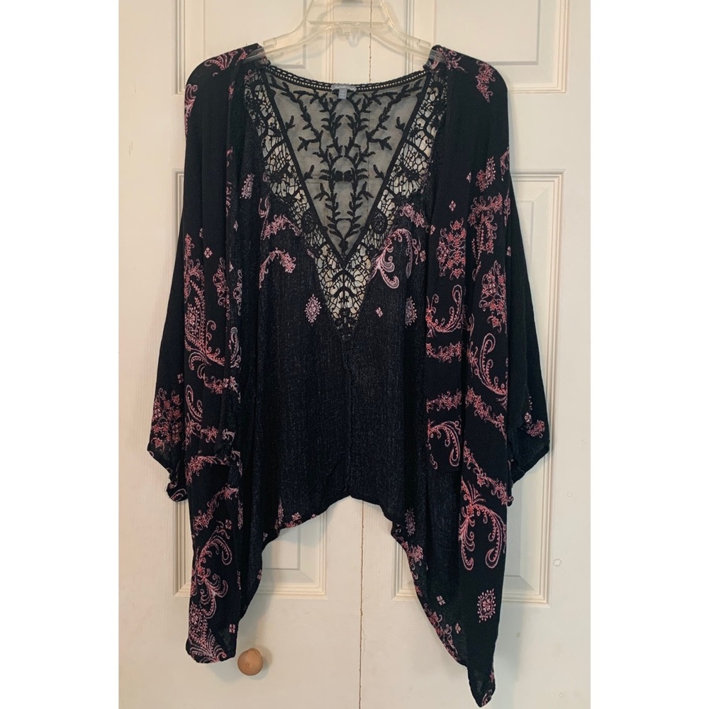 Charlotte Russe Lace Back Kimono
